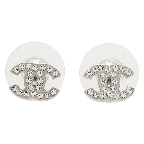 chanel small crystal earrings|Chanel earrings price list.